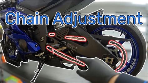 Yamaha R6 Chain Adjustment How To YouTube