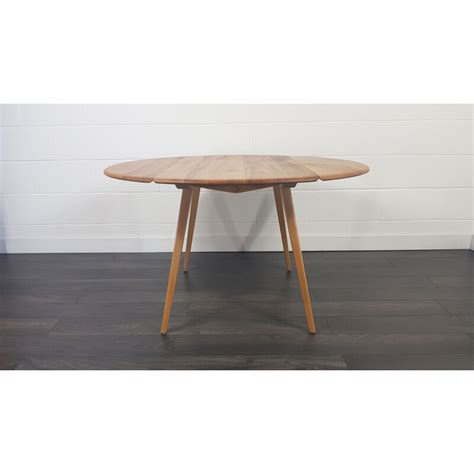 Vintage Ercol Round Drop Leaf Dining Table S