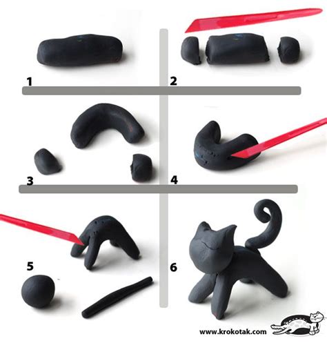 easy plasticine kitten or clay Clay Diy Projects, Diy Clay Crafts ...
