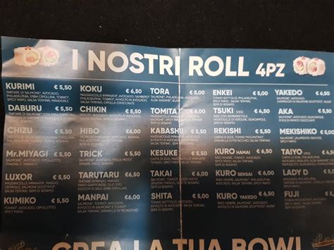 Menu Da Koku Poke N Roll Booba Z Bubble Tea Ristorante San Donato