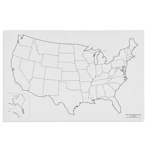 Mapa División política de Estados Unidos 50 hojas Lupa Montessori