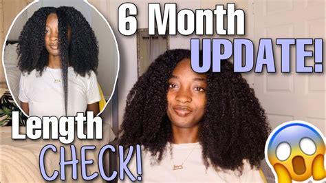 SIX Month Natural Hair Update FIVE INCHES Length Check YouTube