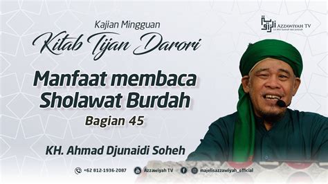 Manfaat Membaca Sholawat Burdah Kajian Tauhid Kitab Tijan Darori Bag