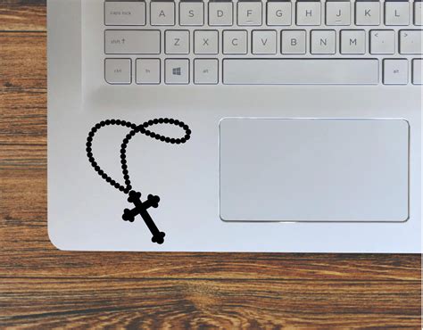 Catholic Rosary Beads And Cross Vinyl Decal Sticker