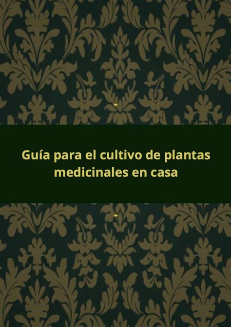 Guía Para El Cultivo De Plantas Medicinales En Casa Lucas David Hoppe Susel Hotmart