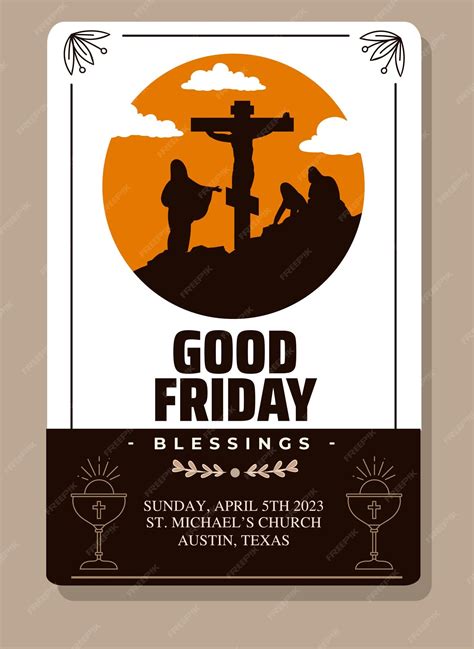 Premium Vector Good Friday Poster Template Creative