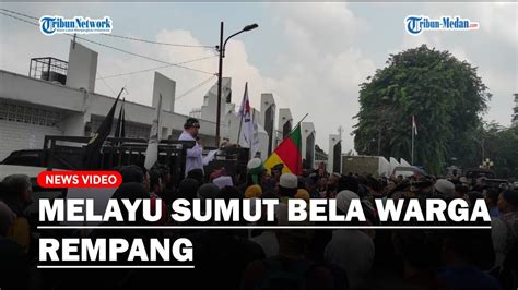 Bela Warga Rempang Ratusan Warga Melayu Sumut Berkumpul Di Makam