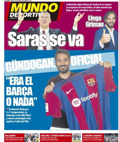 Barça Universal on Twitter Mundo Deportivo Gündogan official