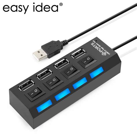 Aliexpress Buy EASYIDEA Micro USB Hub 4 Ports Hub USB 2 0