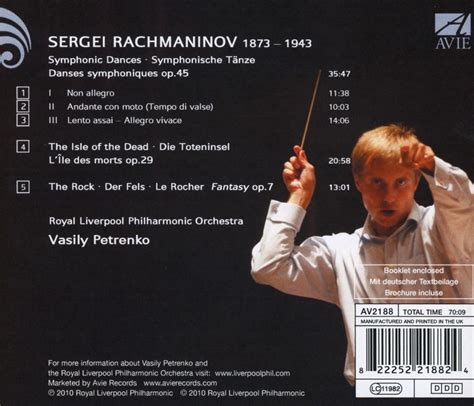 Sergej Rachmaninoff Symphonische T Nze Op Nr Cd Jpc