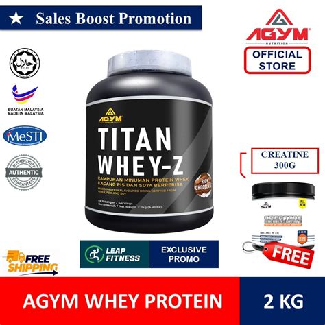 Titan Whey Z Protein Blend 2kg 66 Servings Creatine By AGYM