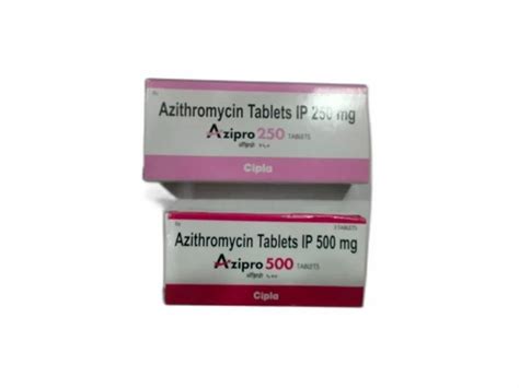 Azipro 250 500 Mg Azithromycin Tablet At Rs 72 Strip Of 3 Tablets In