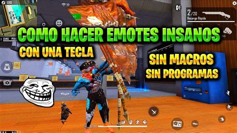 Como Hacer Emotes Super R Pido Free Fire Pc Youtube