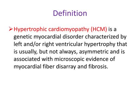 Hypertrophic Obstructive Cardiomyopathy Ppt