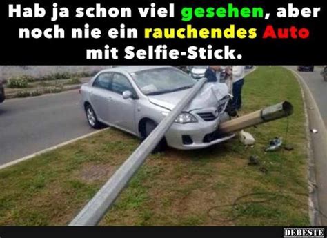 Hab Ja Schon Viel Gesehen Aber Noch Nie Ein Rauchendes Auto Mit Selfie