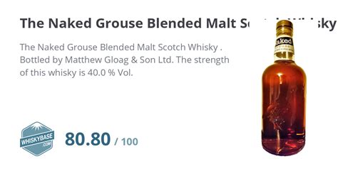 The Naked Grouse Blended Malt Scotch Whisky Ratings And Reviews Whiskybase