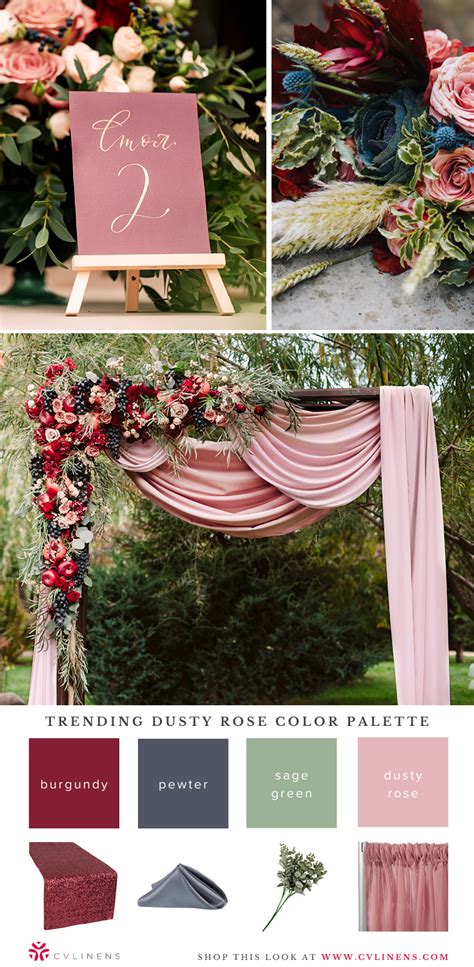 Dusty Rose Color Palettes For Wedding Theme Artofit