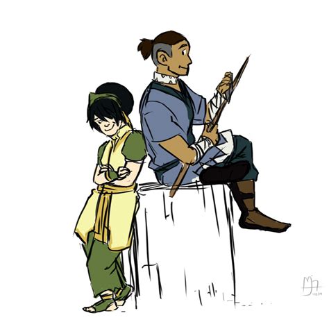 Sokka and Toph by Mhyin on DeviantArt