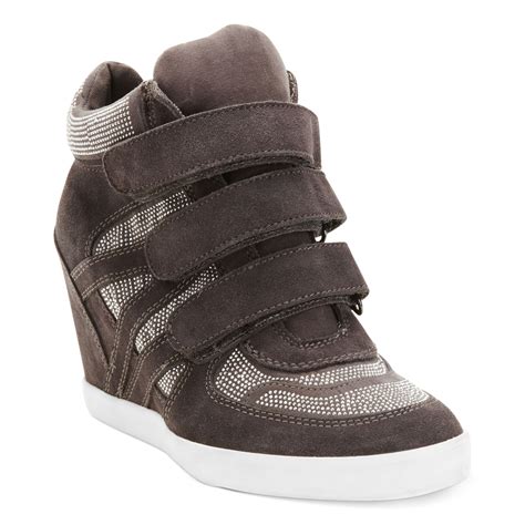 Nine West Rocksie Wedge Sneakers in Gray (Grey) | Lyst