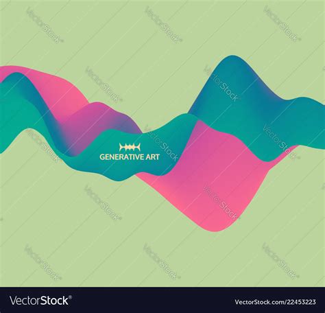 3d Wavy Background Dynamic Effect Design Template Vector Image