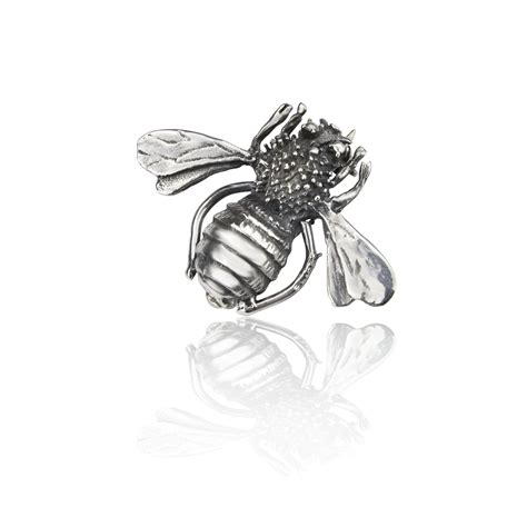 Silver Bumble Bee Brooch Adalise Jewellery