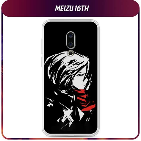 Силиконовый чехол на Meizu 16th / Мейзу 16th "Микаса минимализм ...