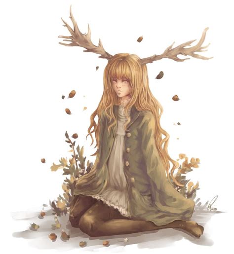 Deer Girl By Kuro No Raven On Deviantart Deer Girl Deer Pictures Deer