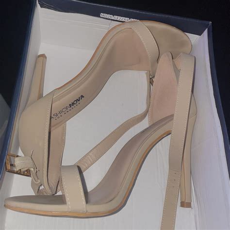 Fashion Nova Strapped Success Heel Nude Depop