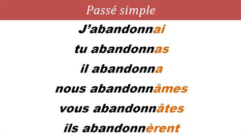 Conjugaison Du Verbe Abandonner Youtube