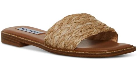 Steve Madden Sandra Slide Sandals in Brown | Lyst