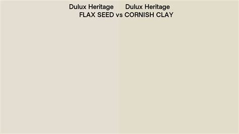 Dulux Heritage Flax Seed Vs Cornish Clay Side By Side Comparison