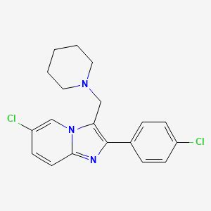 6 Chloro 2 4 Chlorophenyl 3 Piperidinomethyl Imidazo 1 2 A Pyridine