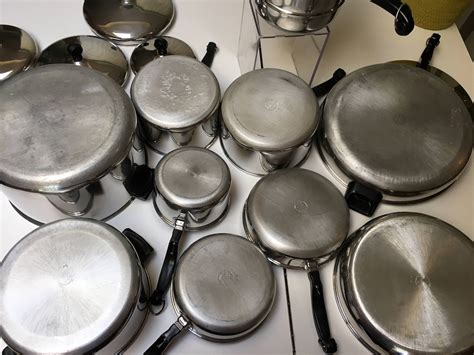 Vintage Farberware Cookware Set 18pc Stainless Steel Aluminum Etsy