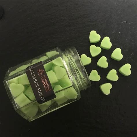 Cucumber Melon Wax Melts A Jar Of 55 Mini Heart Wax Melts Etsy