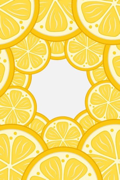 Premium Vector Fresh Lemon Frame Fruit Citrus Lemons Border