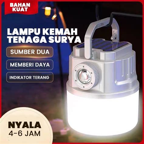 Jual Lampu Lentera Led Powerbank Solar Charging Lampu Camping Cob