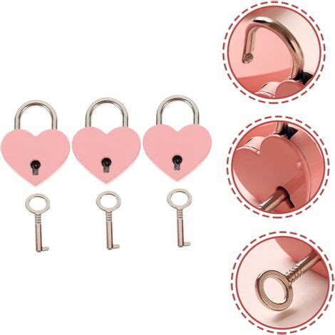 3 Ensembles De Cadenas D Amour Rose Mini Cadenas D Amour En Forme De