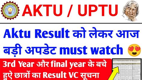 Aktu Result Aktu Odd Sem Result Aktu News Today Aktu