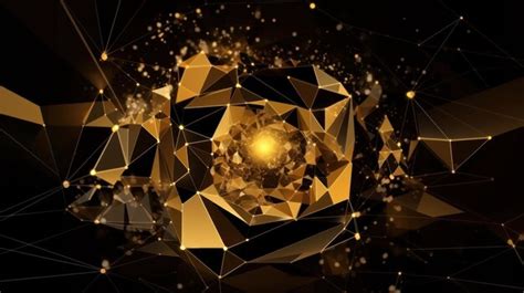 Premium AI Image | A gold diamond with a black background and a black ...