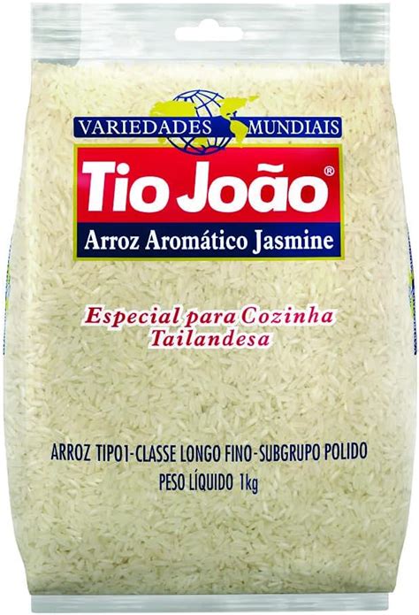 Arroz Jasmine Tio João Variedades Mundiais 1kg Amazon br