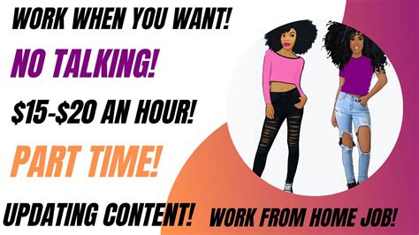 Work When You Want Non Phone Work From Home Job Part Time Online