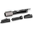 BaByliss AS200E Brush Style Ionic Rotating Hot Air Brush Set 1000 Watts 4 Attachments Black