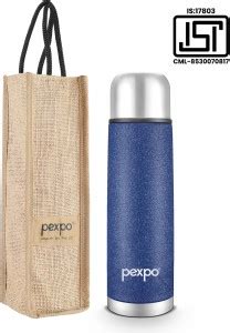 Pexpo 24 Hrs Hot Cold ISI Certified With Jute Bag Flexo Vacuum Insulated Bottle 500 Ml Flask
