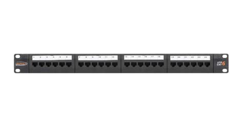 Nikomax UTP Patch Panel Cat 6 24 Port 19 1U NMC RP24UE2 1U BK Pepita Hu