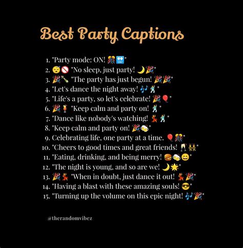 70 Party Quotes And Captions For Instagram The Random Vibez