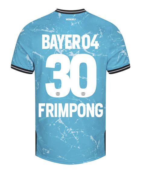 23-24 Bayer Leverkusen JEREMIE FRIMPONG 30 Third Soccer Jersey