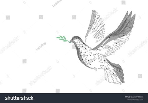 Low Poly Art Dove Peace World Stock Vector (Royalty Free) 2136485079 ...