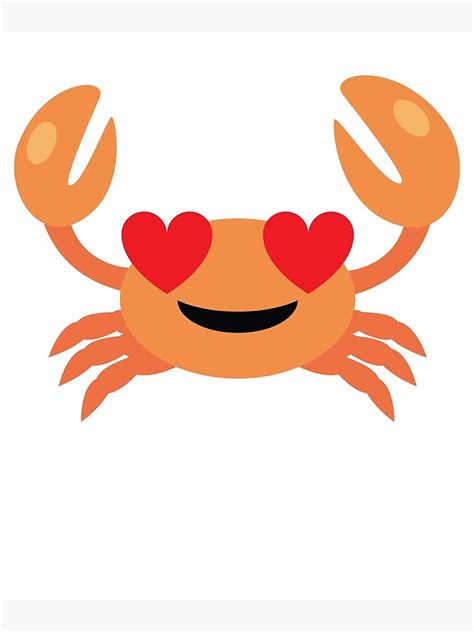 "Crab Emoji " Poster by HippoEmo | Redbubble