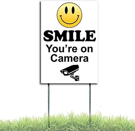 Funny Smile Youre On Camera Yard Signs With Stakes 2