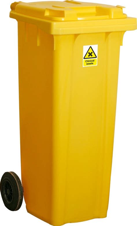 120 Litre 2 Wheeled Lockable Clinical Waste Bin FL 143 120 CW Fosse